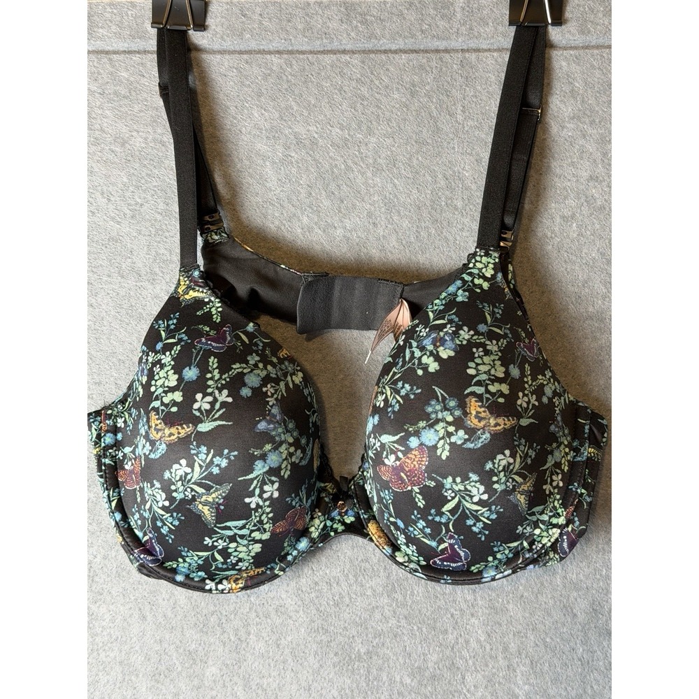 Fairycore butterflies Victoria Secret 36C BBV Black Lined Perfect Coverage Bra
